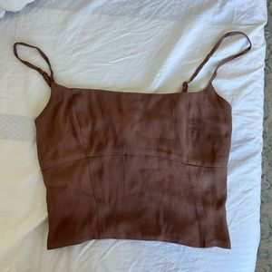 Aritzia Basel bustier in taupe xxs